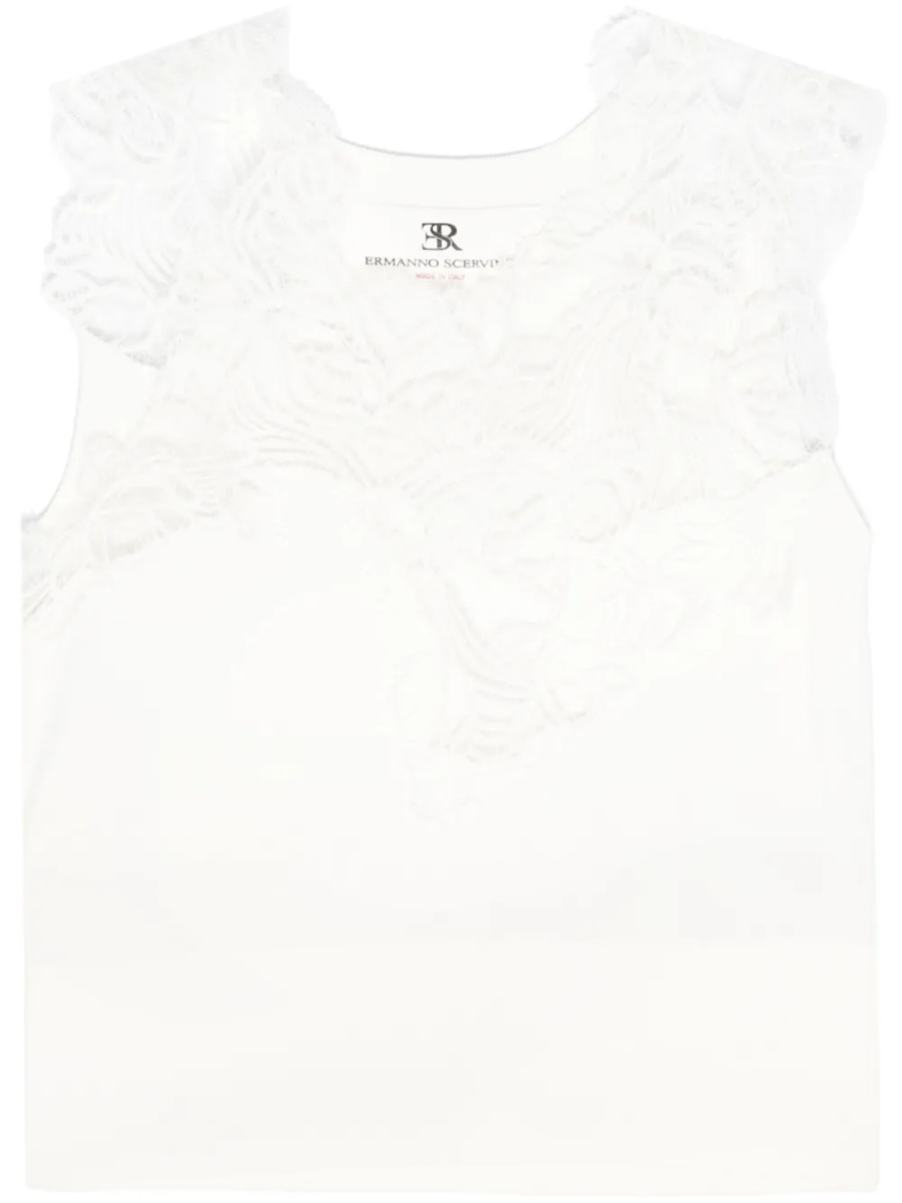 

Ermanno Scervino кружевной топ, белый
