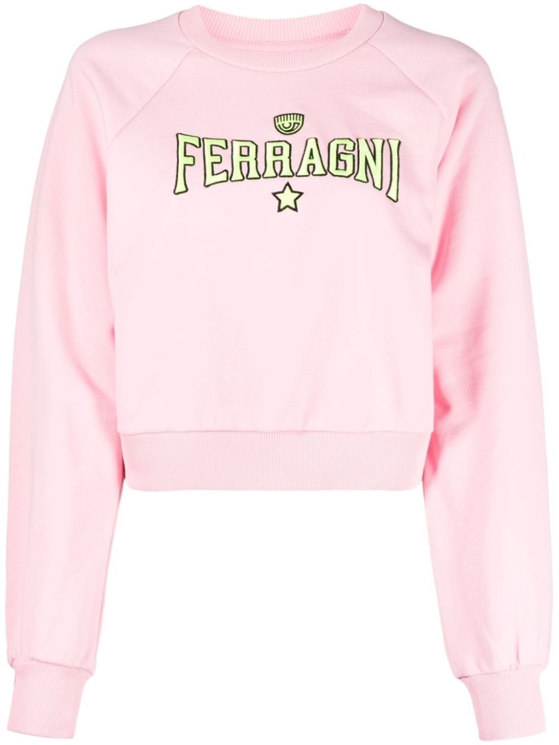 

Chiara Ferragni толстовка с вышитым логотипом, розовый