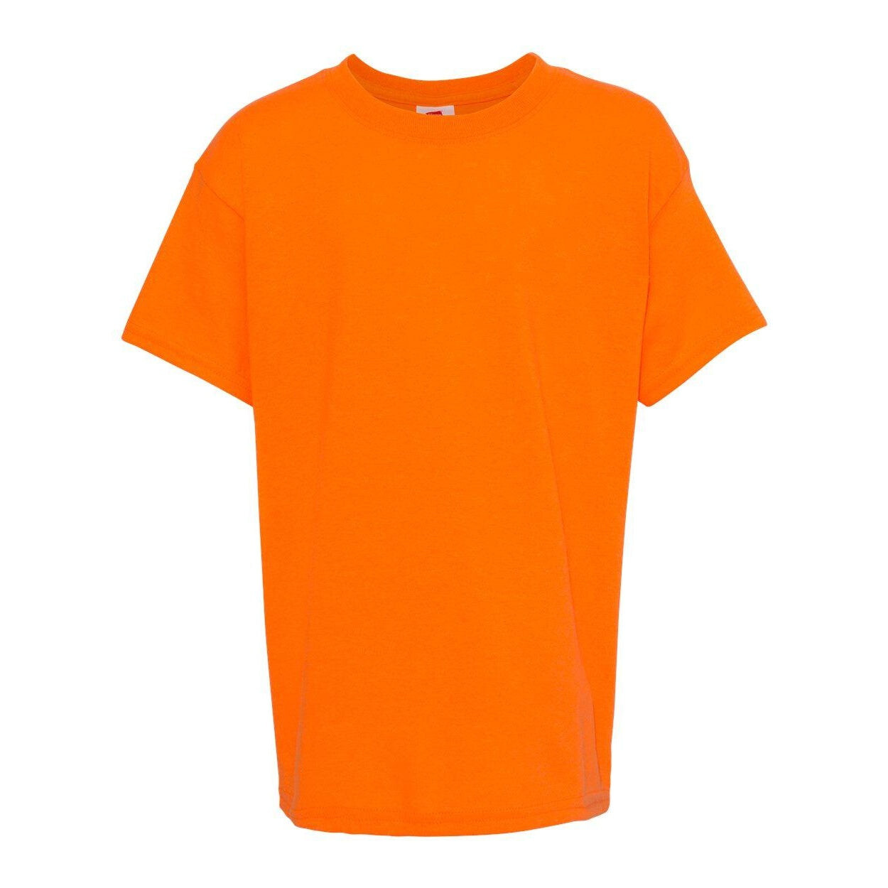 Молодежная футболка Hanes Ecosmart, цвет Safety Orange — фото 3