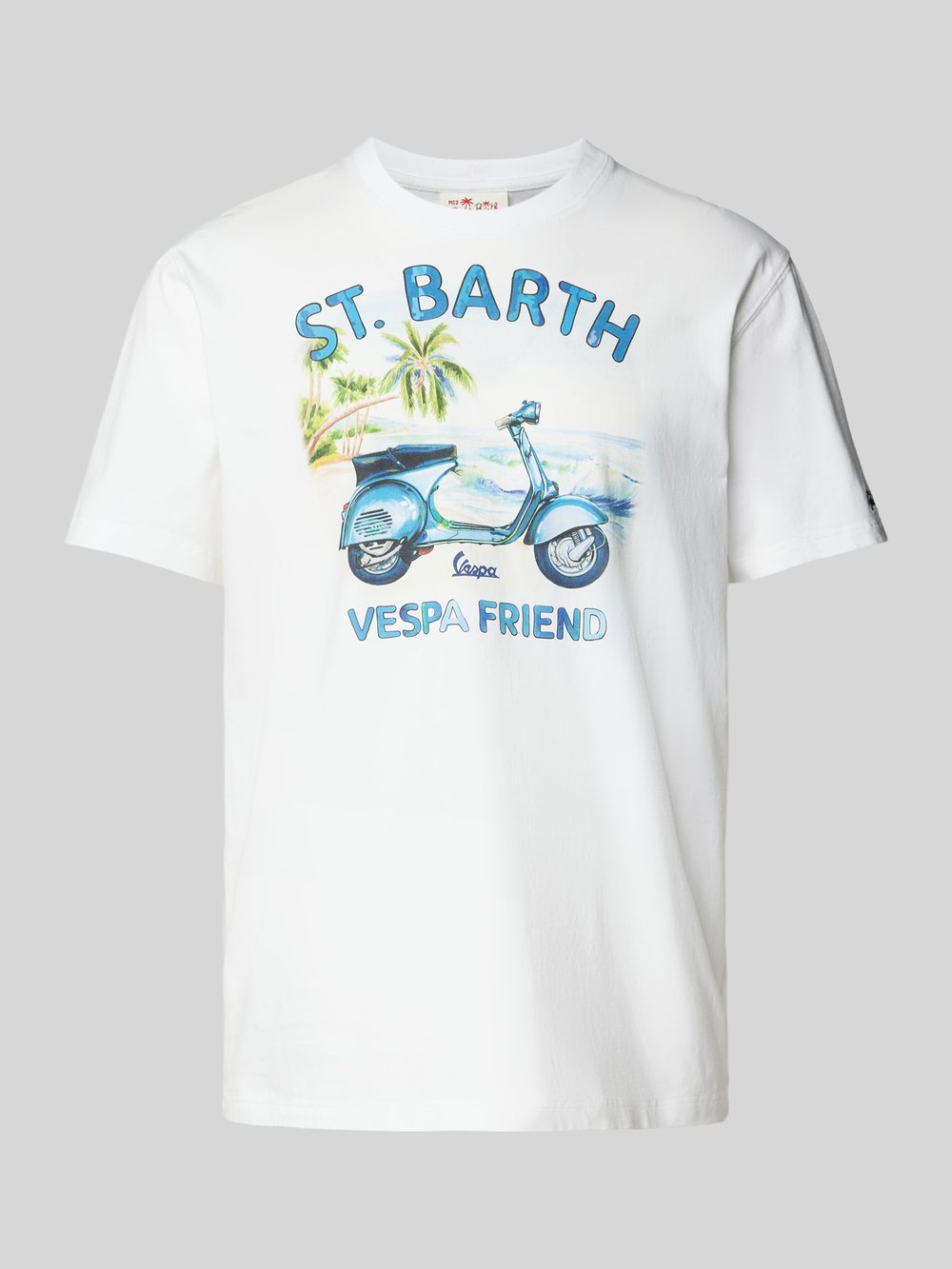 

Футболка с рисунком и эффектным принтом MC2 Saint Barth, белый