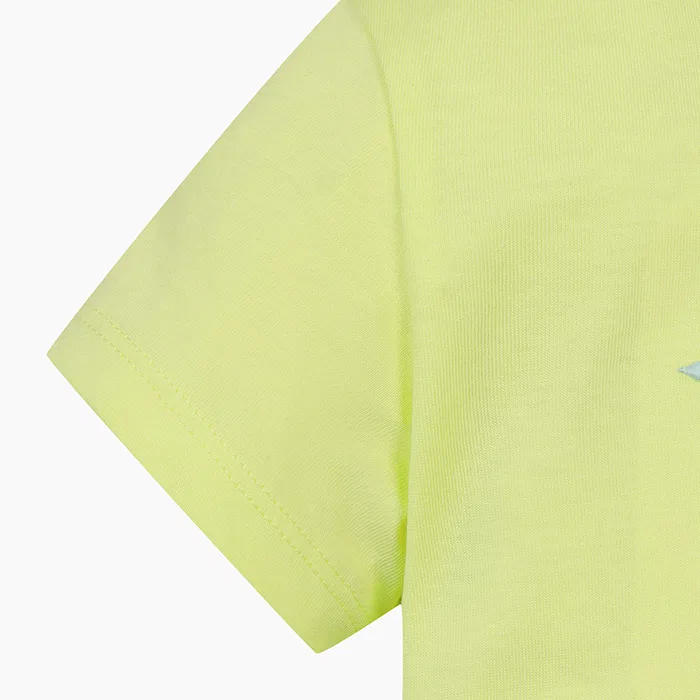 Детская жёлтая футболка с блестящим акцентом от Benetton Kids — фото 4