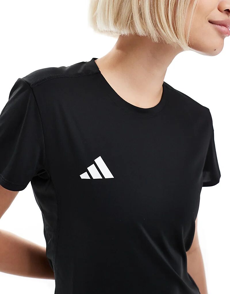 Футболка adidas Running Adizero черного цвета adidas performance — фото 2