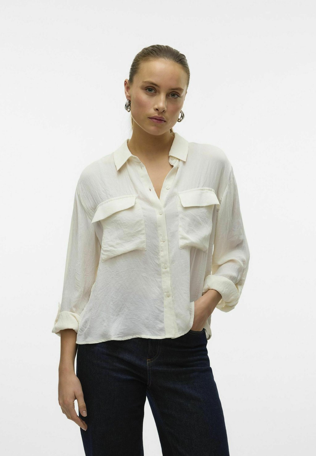 

Блузка на пуговицах VMFABIANA Vero Moda, белый