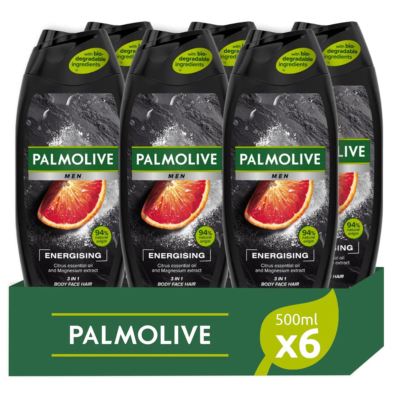 Мужской гель для душа Palmolive Men Energizing 3-в-1 с лимоном и магнием 500 мл Palmolive