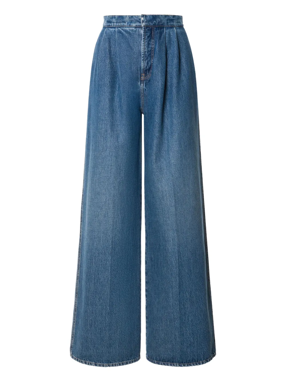 

Широкие джинсы со складками Alberta Ferretti, синий
