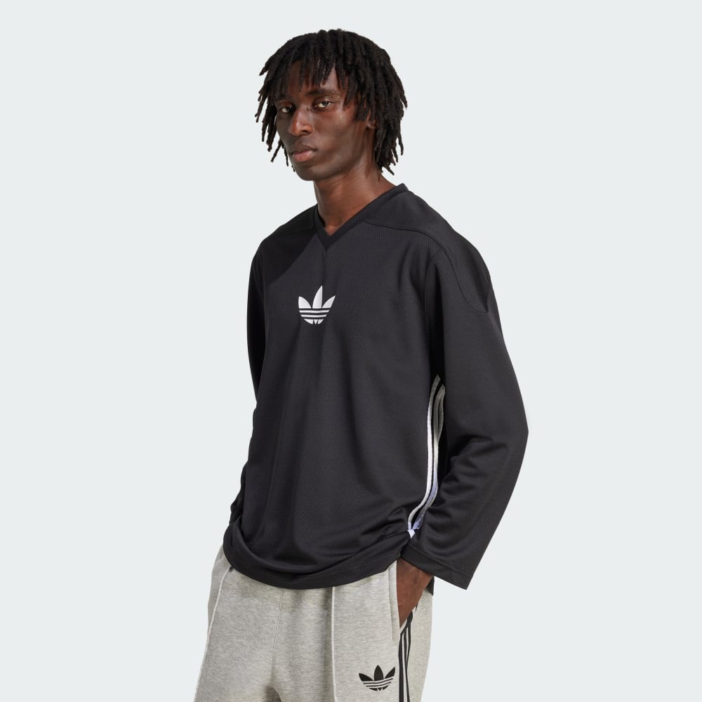 

Лонгслив Adidas Originals Adicolor Mesh Long Sleeve, черный/белый