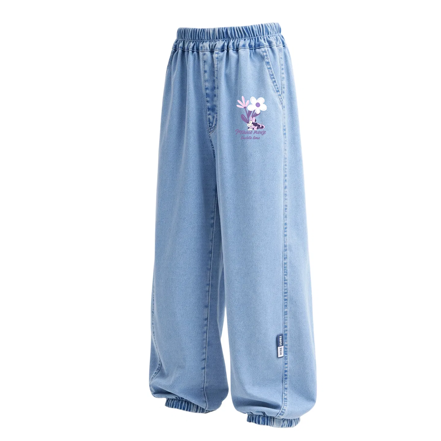 Джинсы детские thin stretch cooling Disney, Di Chao Flower K Denim Light Blue