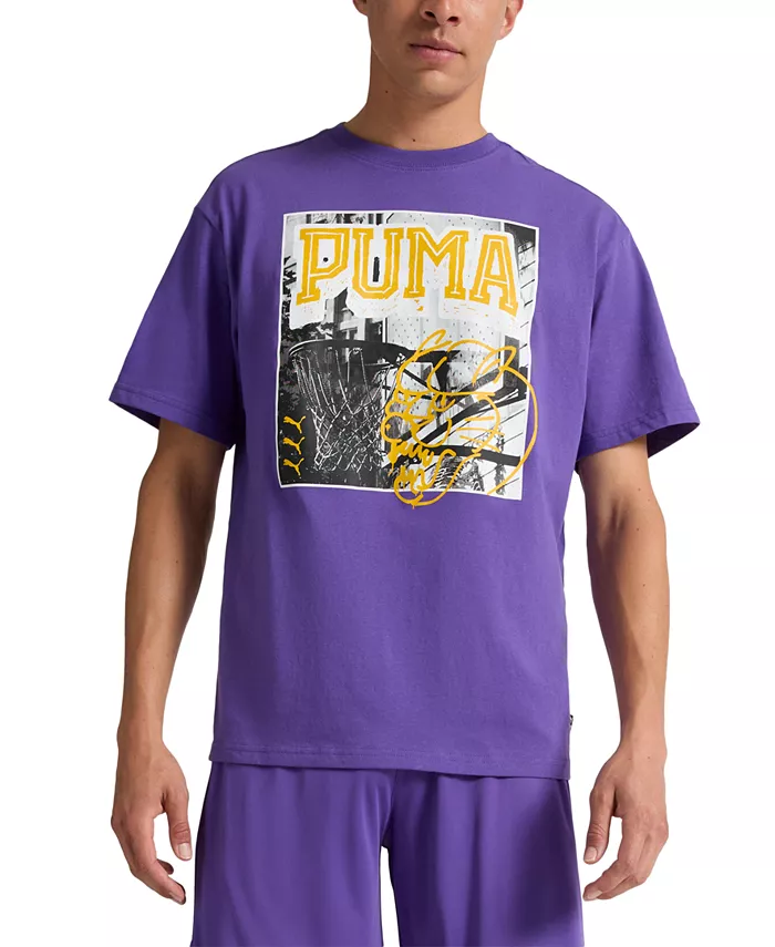

Мужская футболка с логотипом Hoops Energy Regular-Fit Puma, фиолетовый