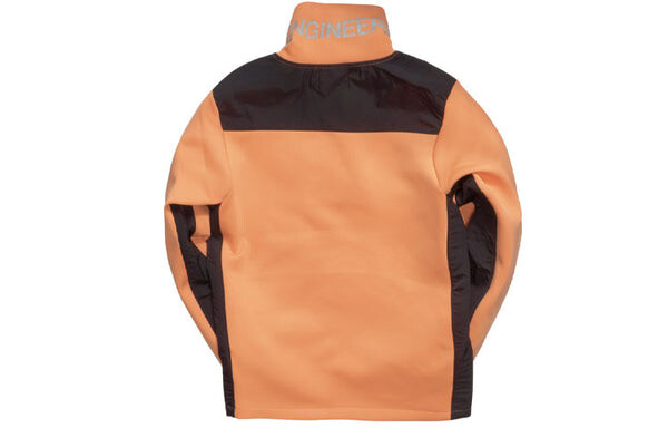 Толстовка Air Jordan 23 Engineered Stand Collar Knit Contrasting Colors Half Zipper Orange, оранжевый — фото 2