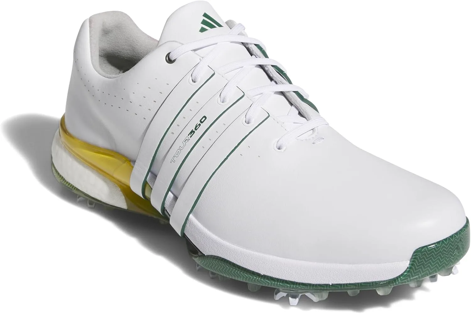 Мужские гольф-туфли Adidas Tour360 24, белый/зеленый/желтый — фото 4