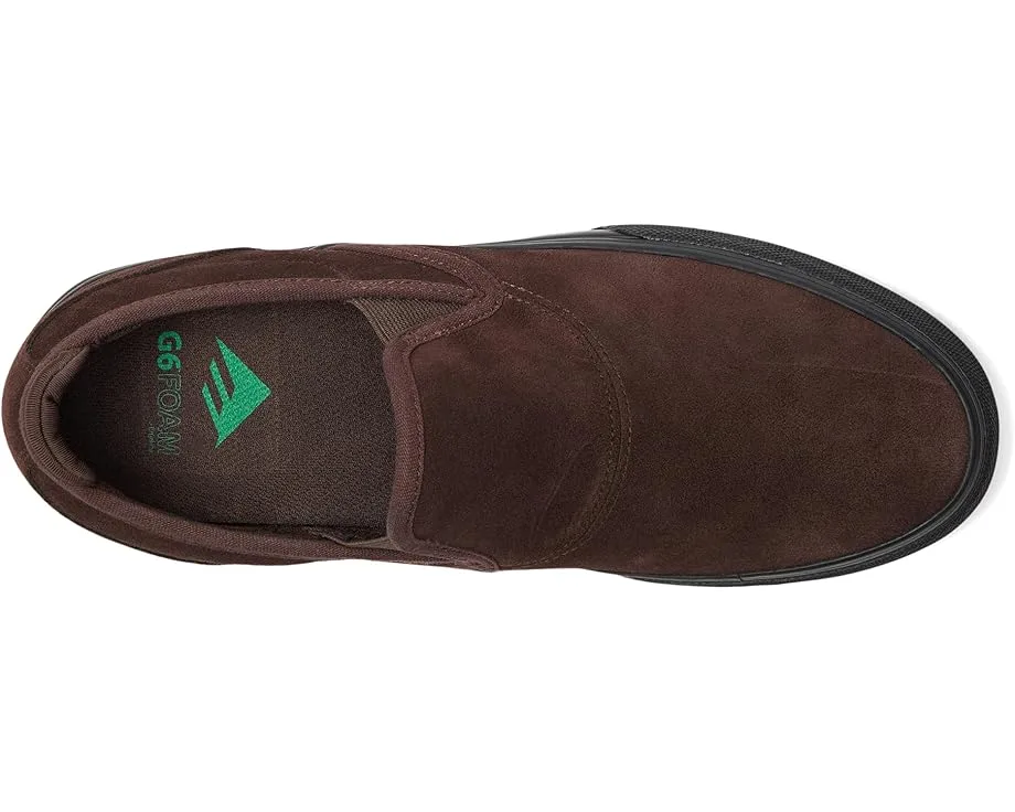 Кроссовки Emerica Wino G6 Slip-On, Brown/Black — фото 2