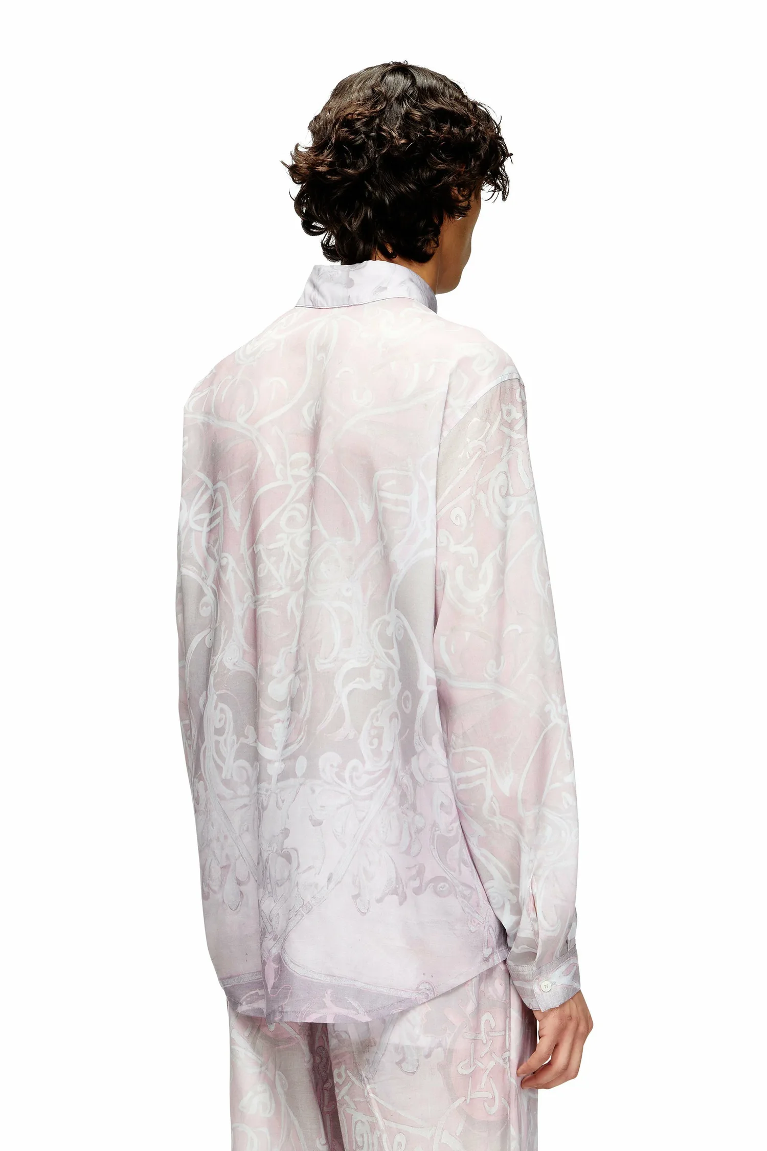 Мужская рубашка с длинным рукавом S-SIMPLY-A-AJFW Diesel, pink — фото 3