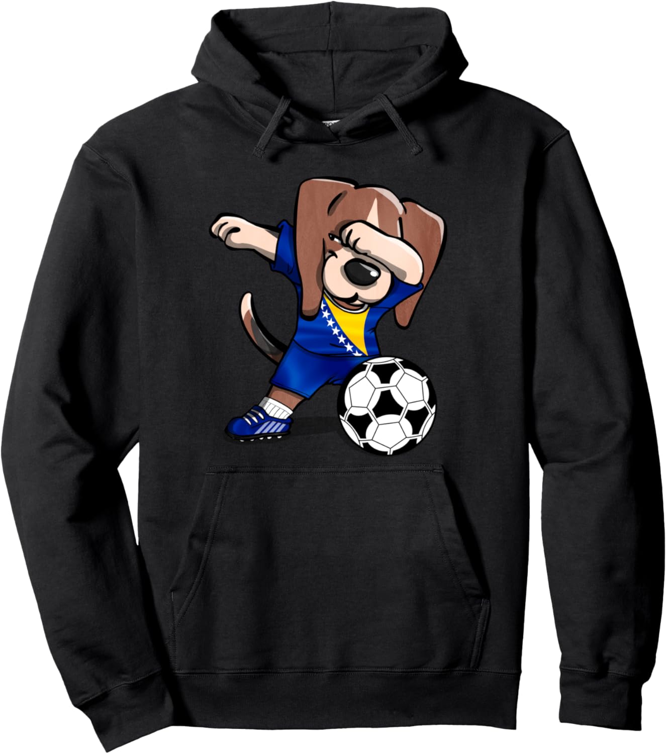 

Забавная толстовка с изображением бигля, танцующего даб. Босния и Герцеговина. Футбол. Флаг Боснии. Любитель футбола Teeisle Bosnia Herzegovina Football, черный