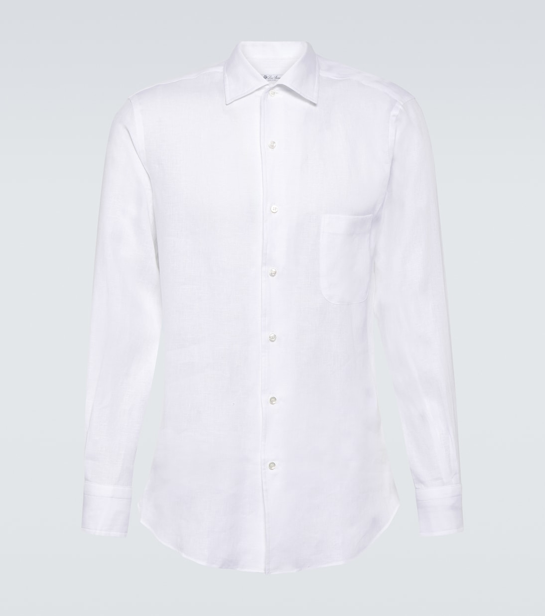 

Андре льняная рубашка Loro Piana, Optical White