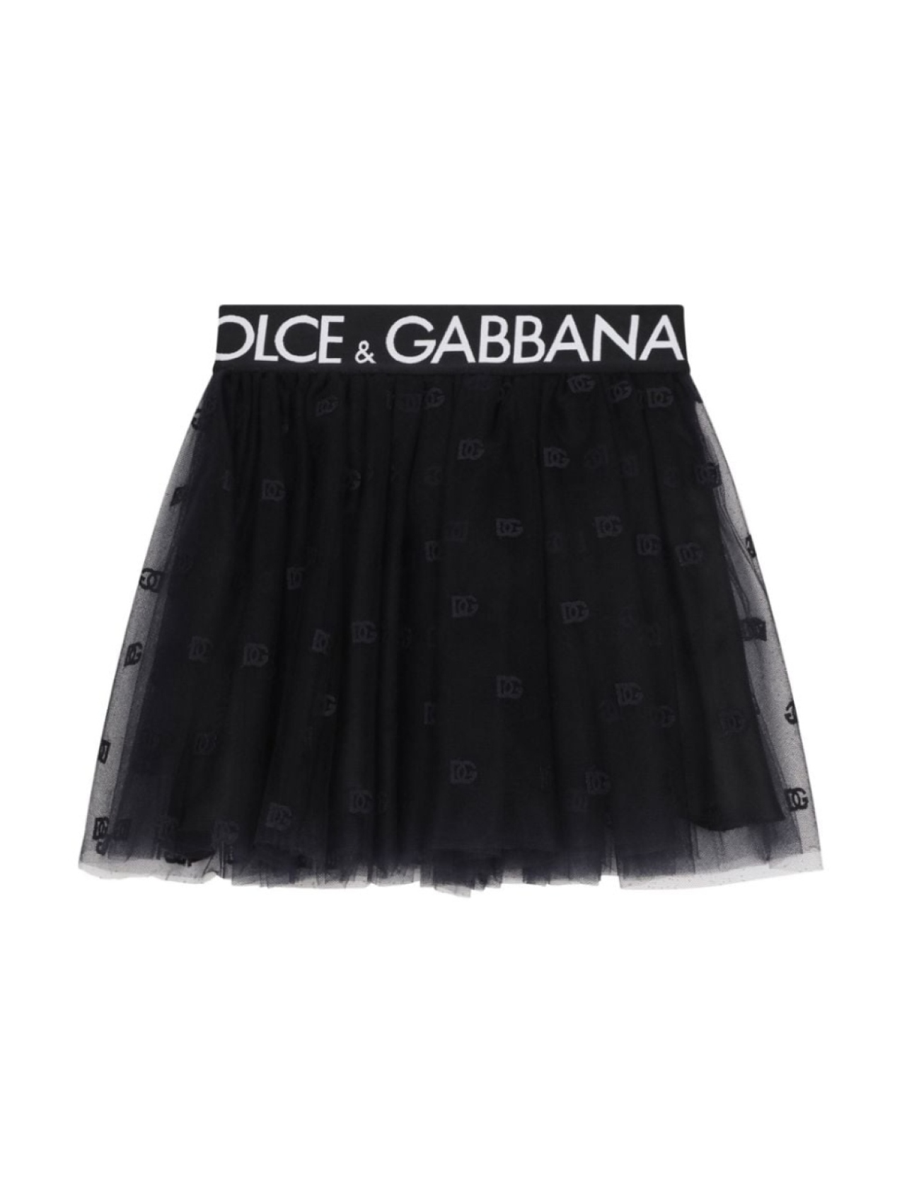 

Dolce & Gabbana юбка из тюля с логотипом, черный