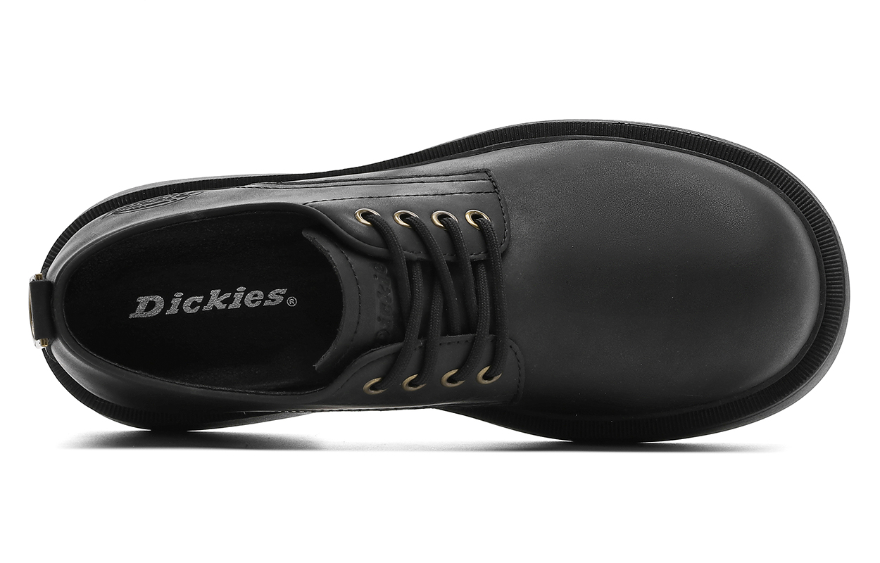 Повседневные кожаные туфли мужские низкие черные Dickies — фото 3