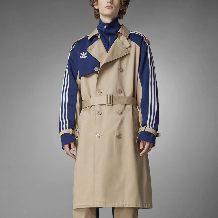 Куртка adidas originals Contrasting Colors lapel Windbreaker Jacket Khaki — фото 2