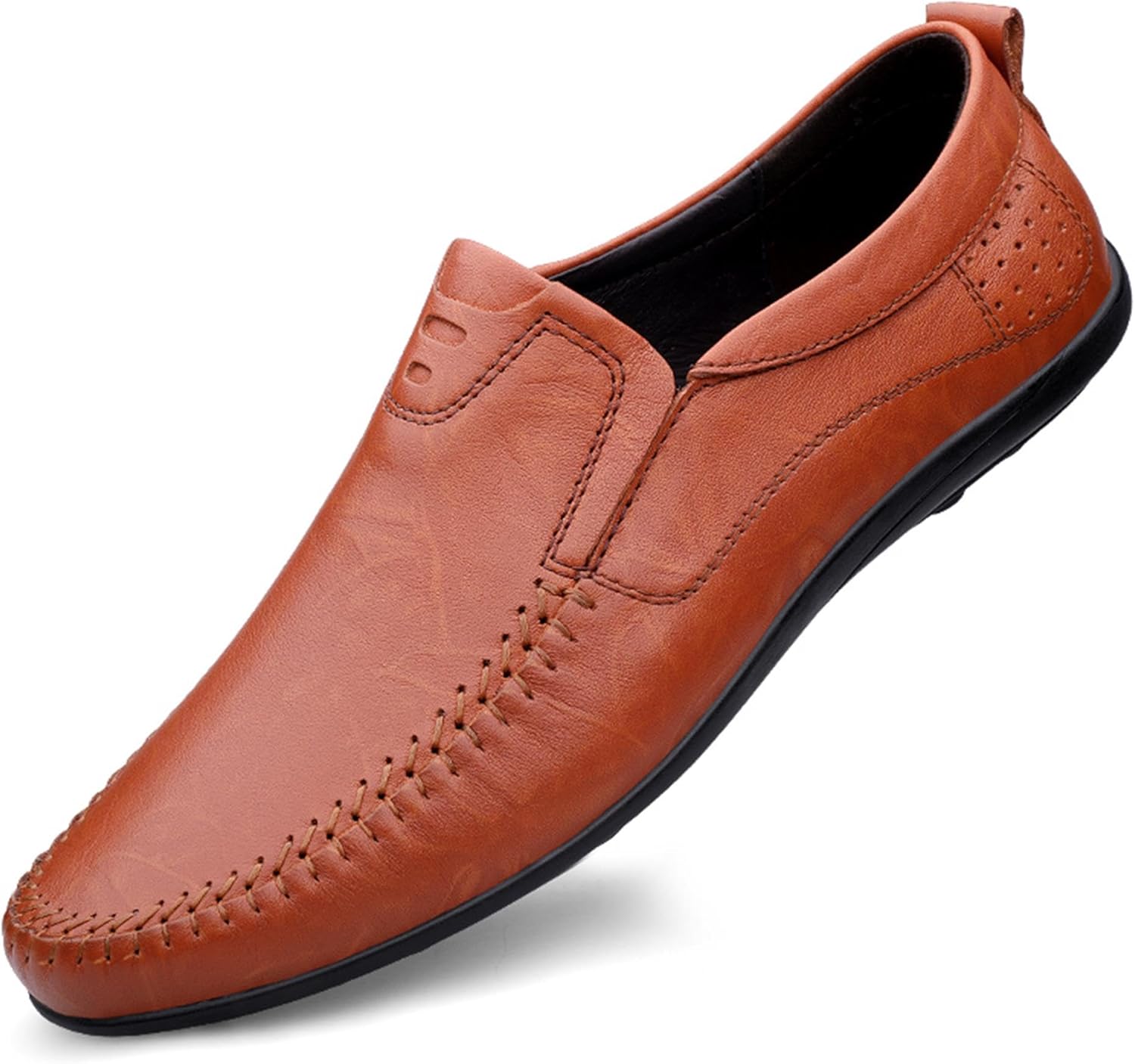 

Мужские кожаные мокасины LAXiMU для вождения, мягкие и легкие, оранжевый