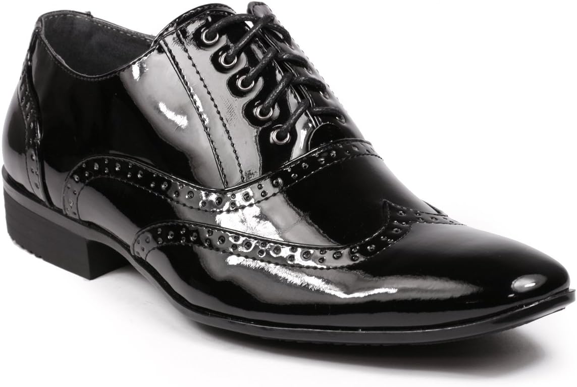 

Мужские туфли Metrocharm MC110 с крыльями и шнуровкой для смокинга, черный