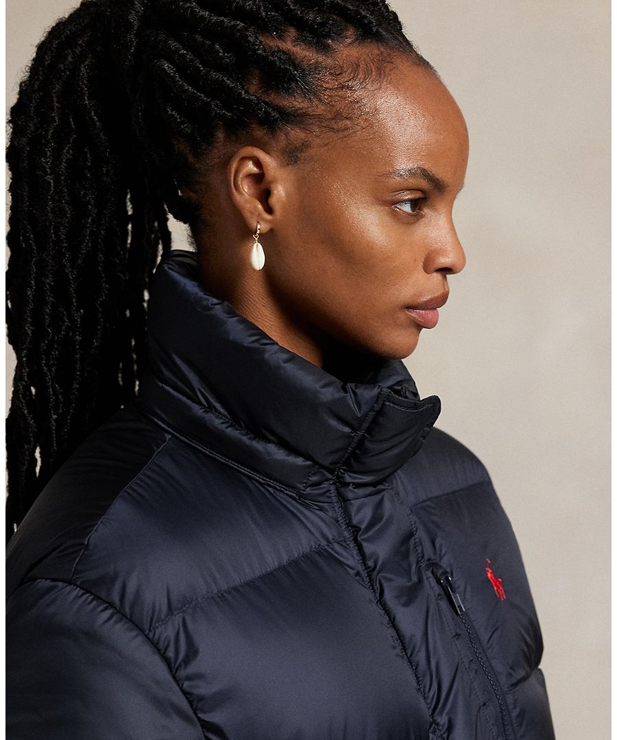 Женская водоотталкивающая стеганая куртка с длинными рукавами Polo Ralph Lauren, Navy — фото 4
