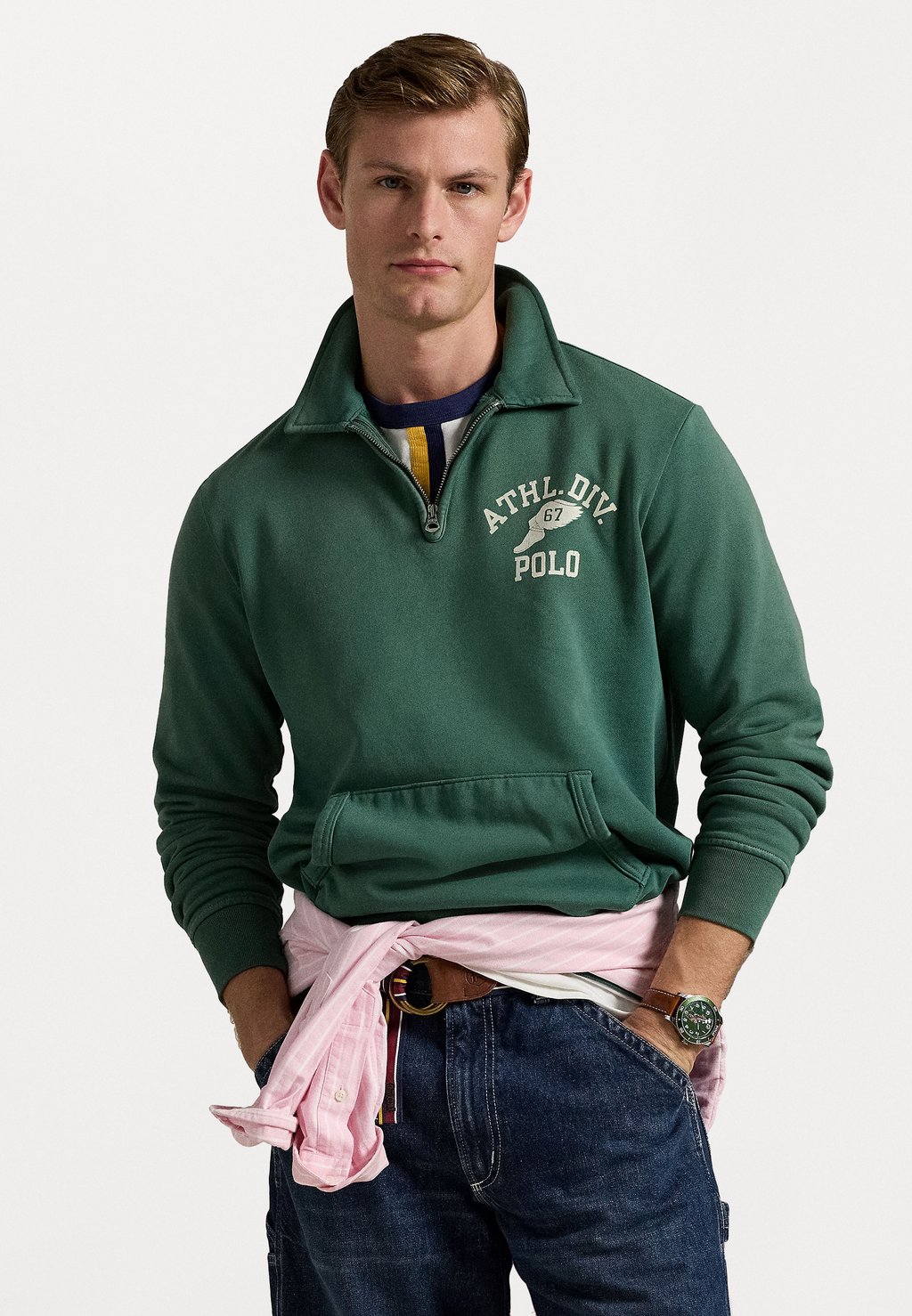 

Толстовка GRAPHIC COLLARED Polo Ralph Lauren, зеленый