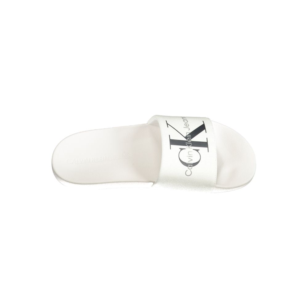 

Сандалии из белого полиэстера Calvin Klein