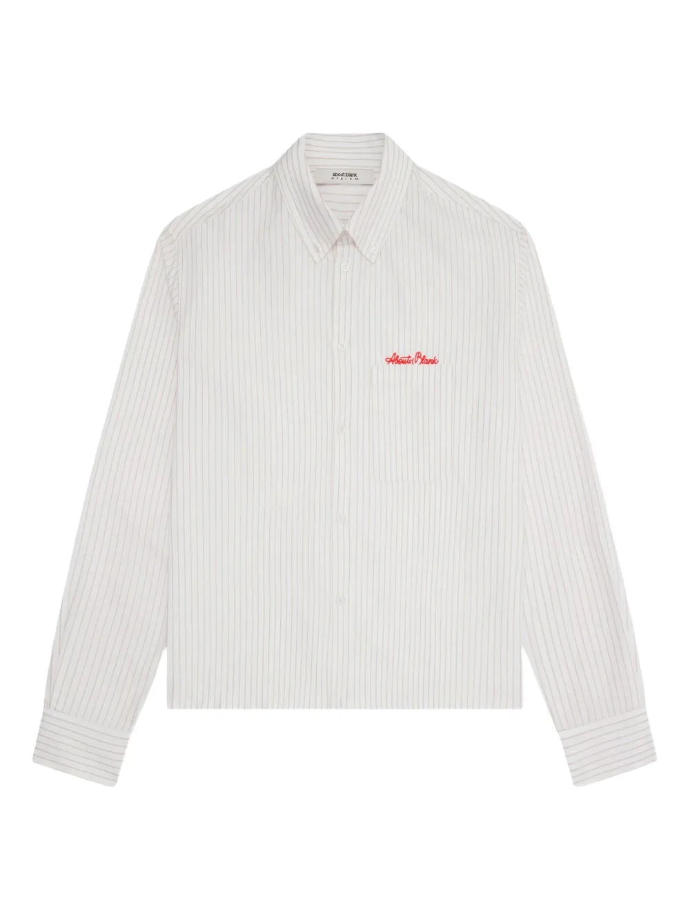 

Рубашка в полоску с надписью Oxford Script Aboutblank, белый