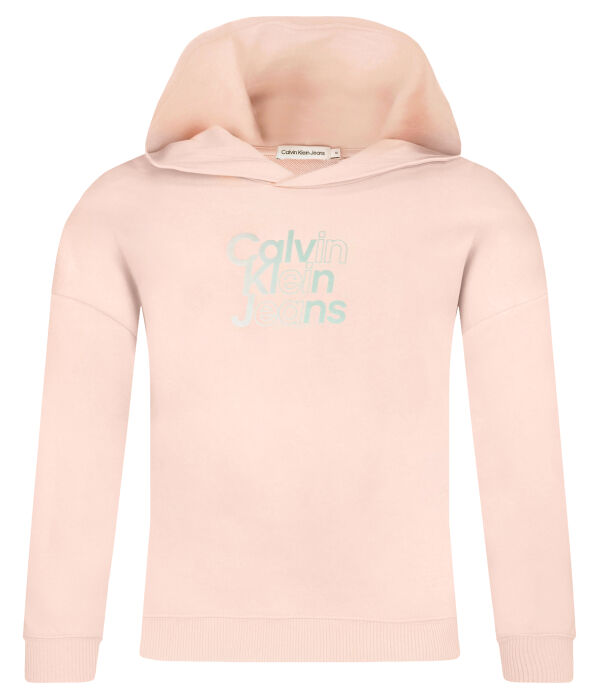 

Толстовка Calvin Klein Jeans Regular Fit, бело-коралловый