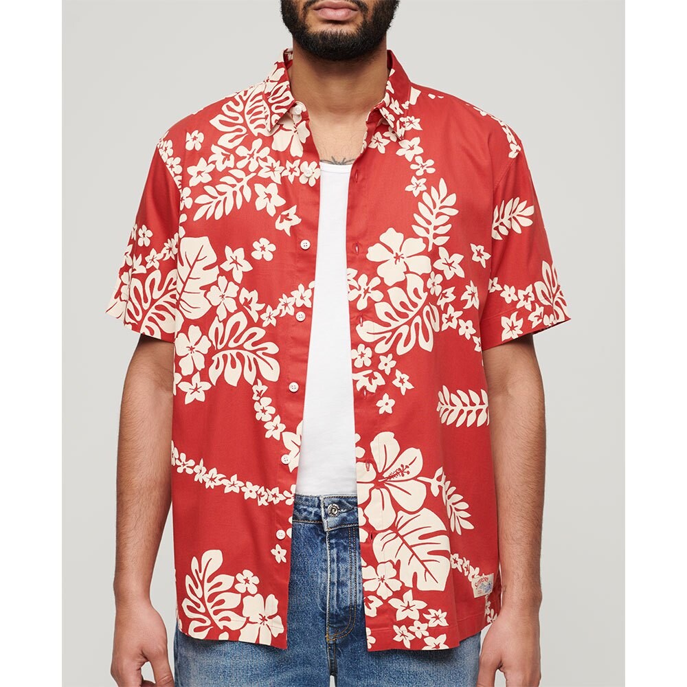 

Рубашка с коротким рукавом Superdry Hawaiian, красный