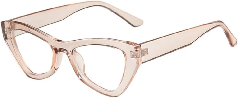 

Модные солнцезащитные очки «кошачий глаз» с леопардовым принтом для женщин и мужчин, в ретро-стиле, с прозрачной оправой, защита от УФ-излучения UV400 TVTBBVV, Champagne