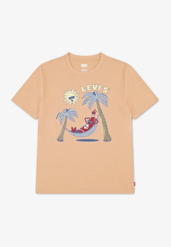 Расслабляющая футболка с принтом острого соуса Levi'S, Peach Bloom