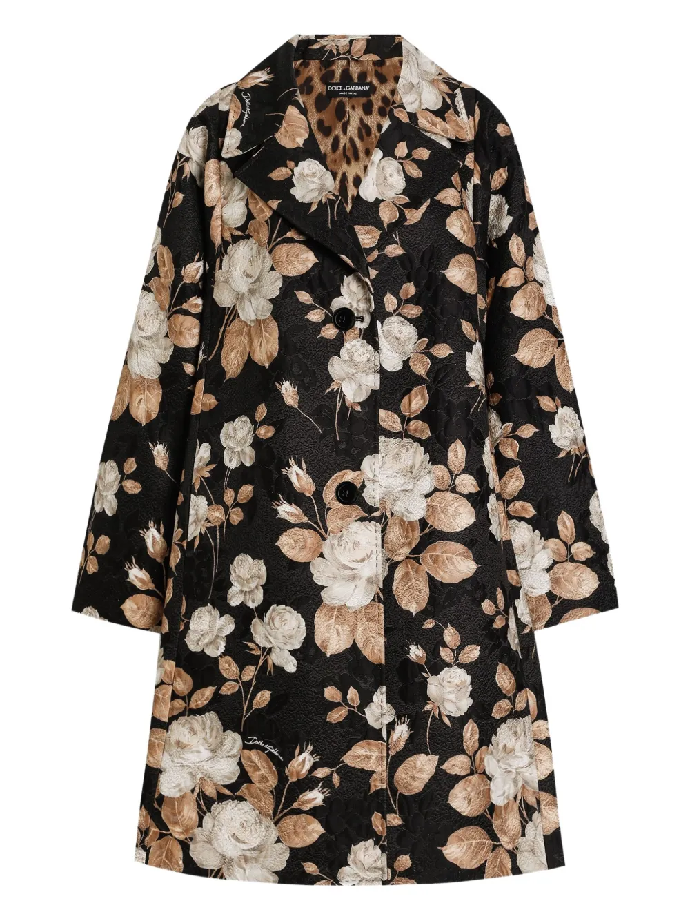 

Пальто с принтом DOLCE & GABBANA, черный