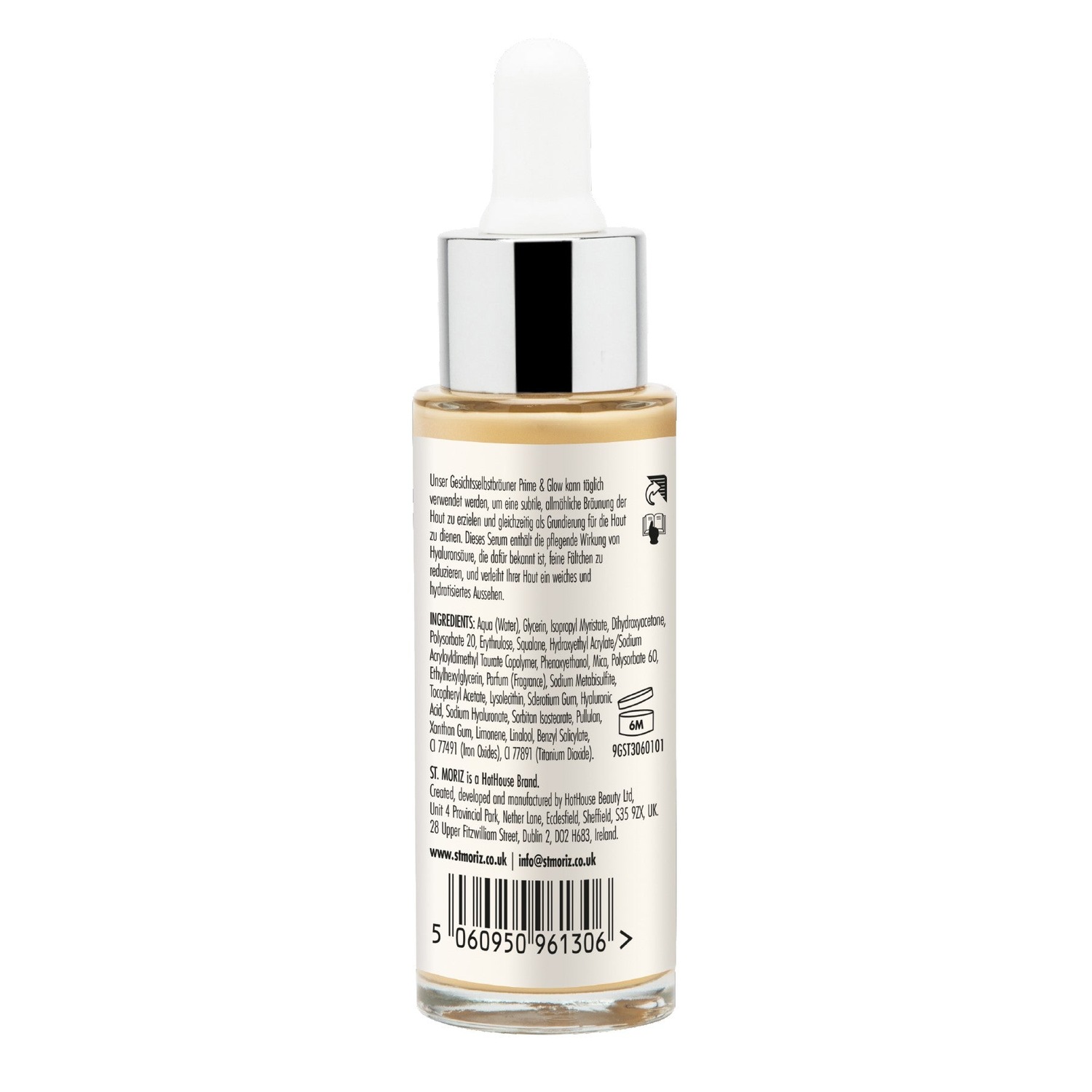 Средство для загара professional - prime and glow - selbstbräunungsgesichtsserum St Moriz, объем 25мл — фото 2