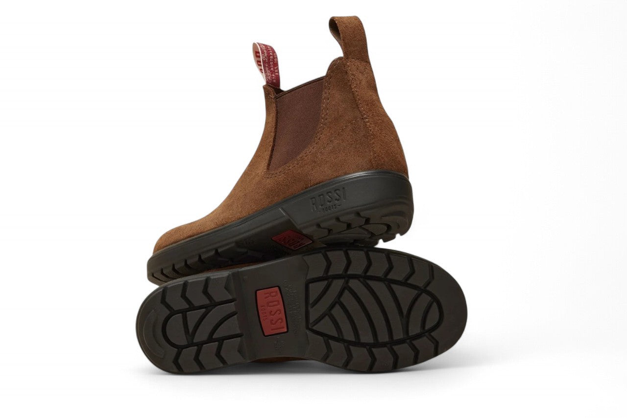 Rossi 303 Endura Chelsea ботинки в деревенском стиле из замши и кожи цвета rustic brown Rossi Boots — фото 4