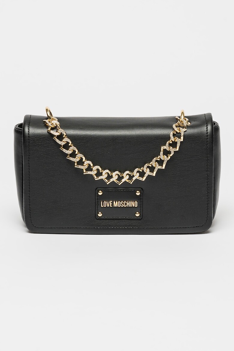 

Сумка из экокожи с ручкой-цепочкой Love Moschino, черный