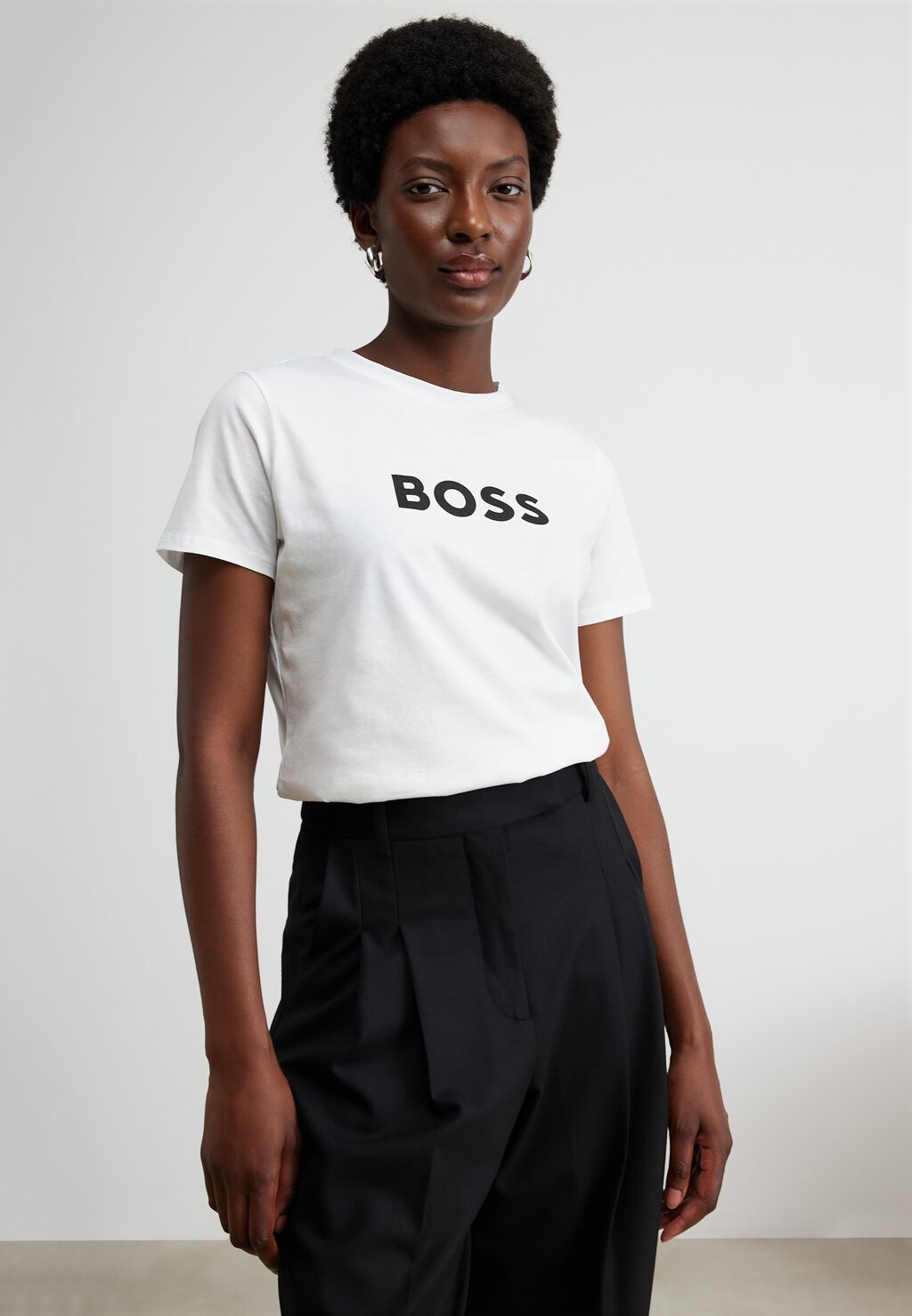 

Футболка с принтом BOSS, цвет white