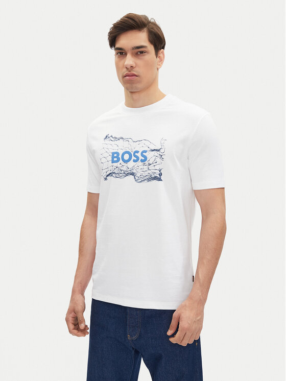 

Футболка обычного кроя Logo Space 50539186 Boss, белый