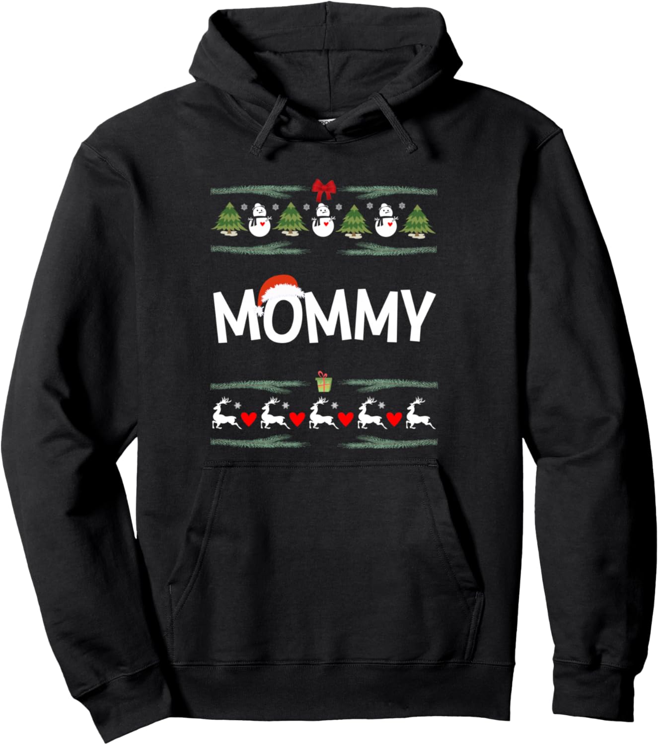 

Милая семейная толстовка «Рождественское утро для мамы» Joyful Holiday Christmas Gifts Co., черный
