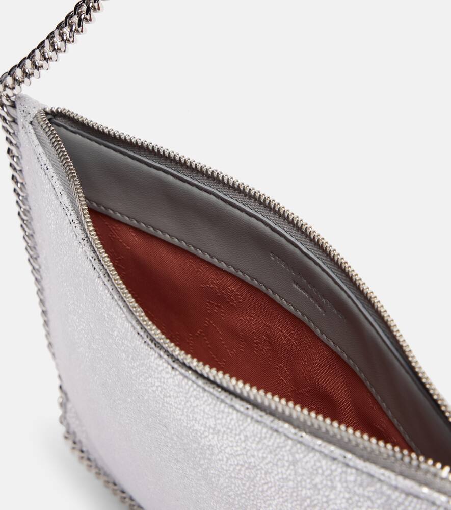 Фалабелла миниатюрная металлическая сумка через плечо Stella McCartney, Silver — фото 3