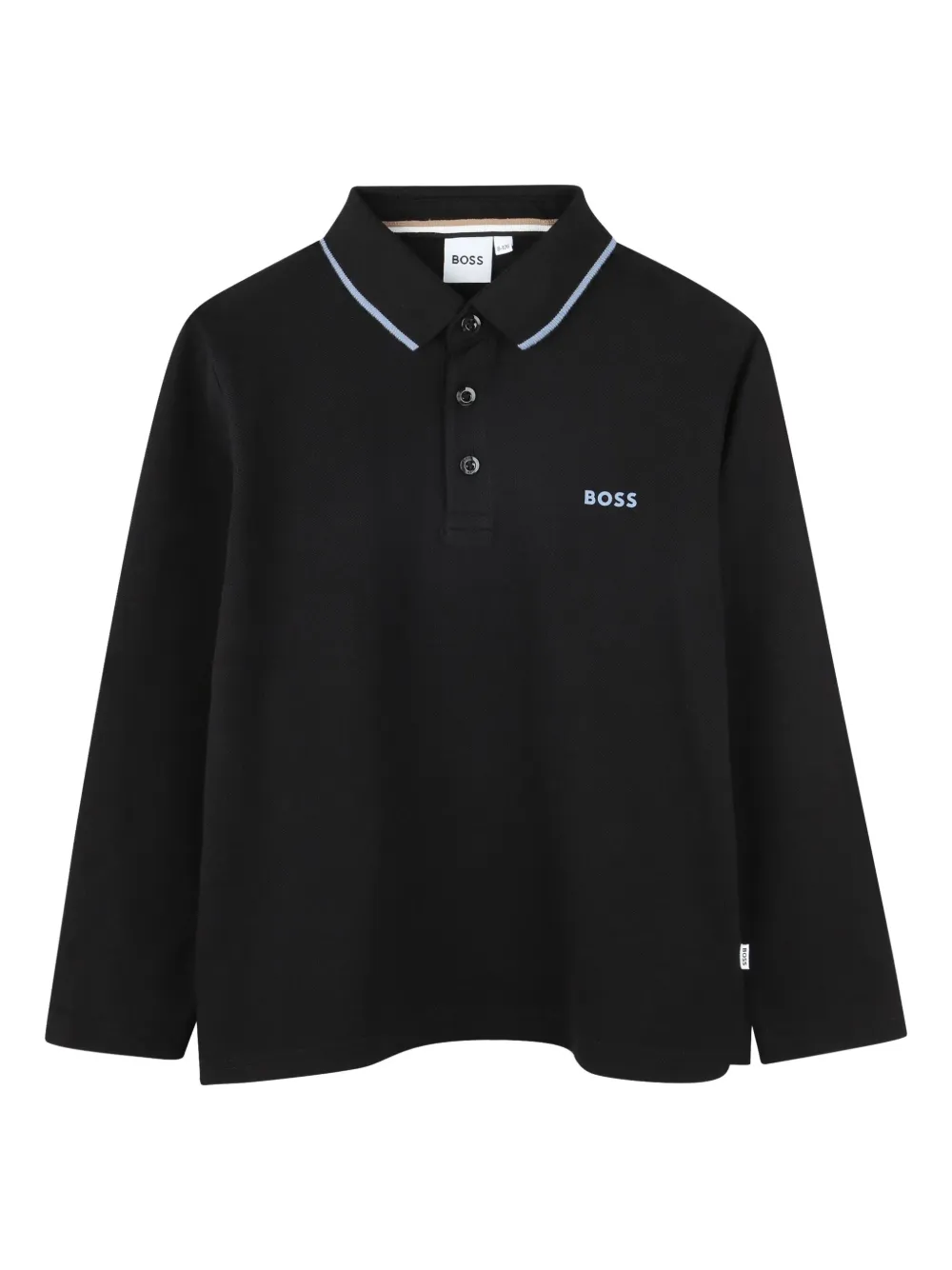 

Рубашка поло с длинными рукавами BOSS Kidswear, черный