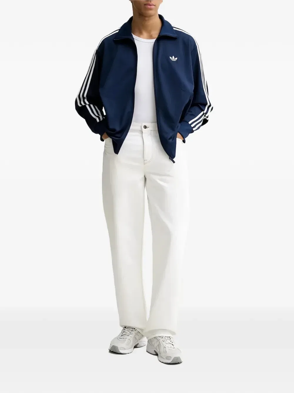 Спортивная куртка Firebird на молнии с вышитым логотипом Adidas, синий — фото 2