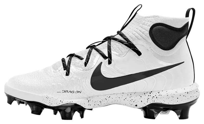 Мужские бейсбольные бутсы Nike Alpha Huarache NXT из ТПУ, белый/черный — фото 3