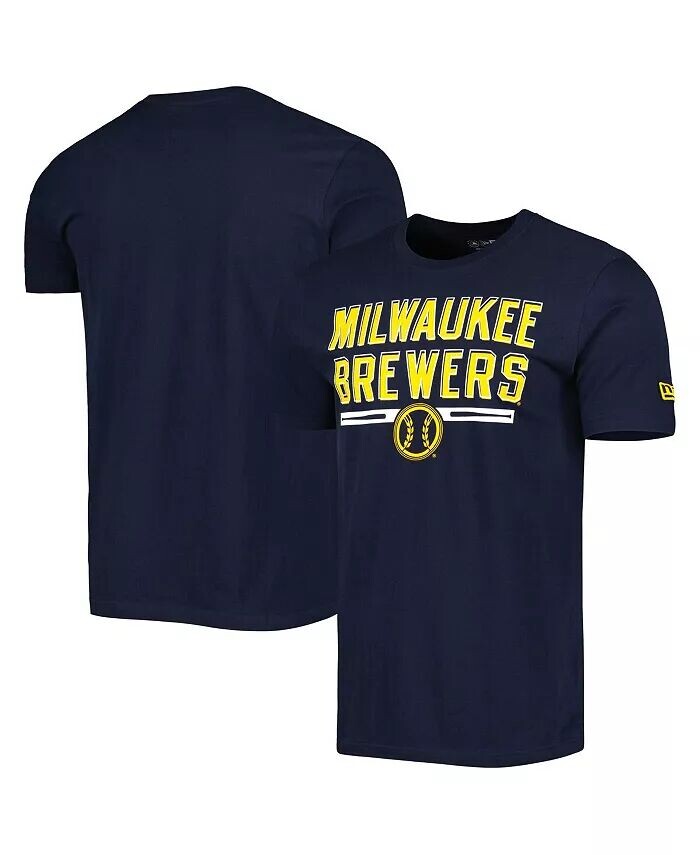 

Мужская темно-синяя футболка для отбивания Milwaukee Brewers New Era
