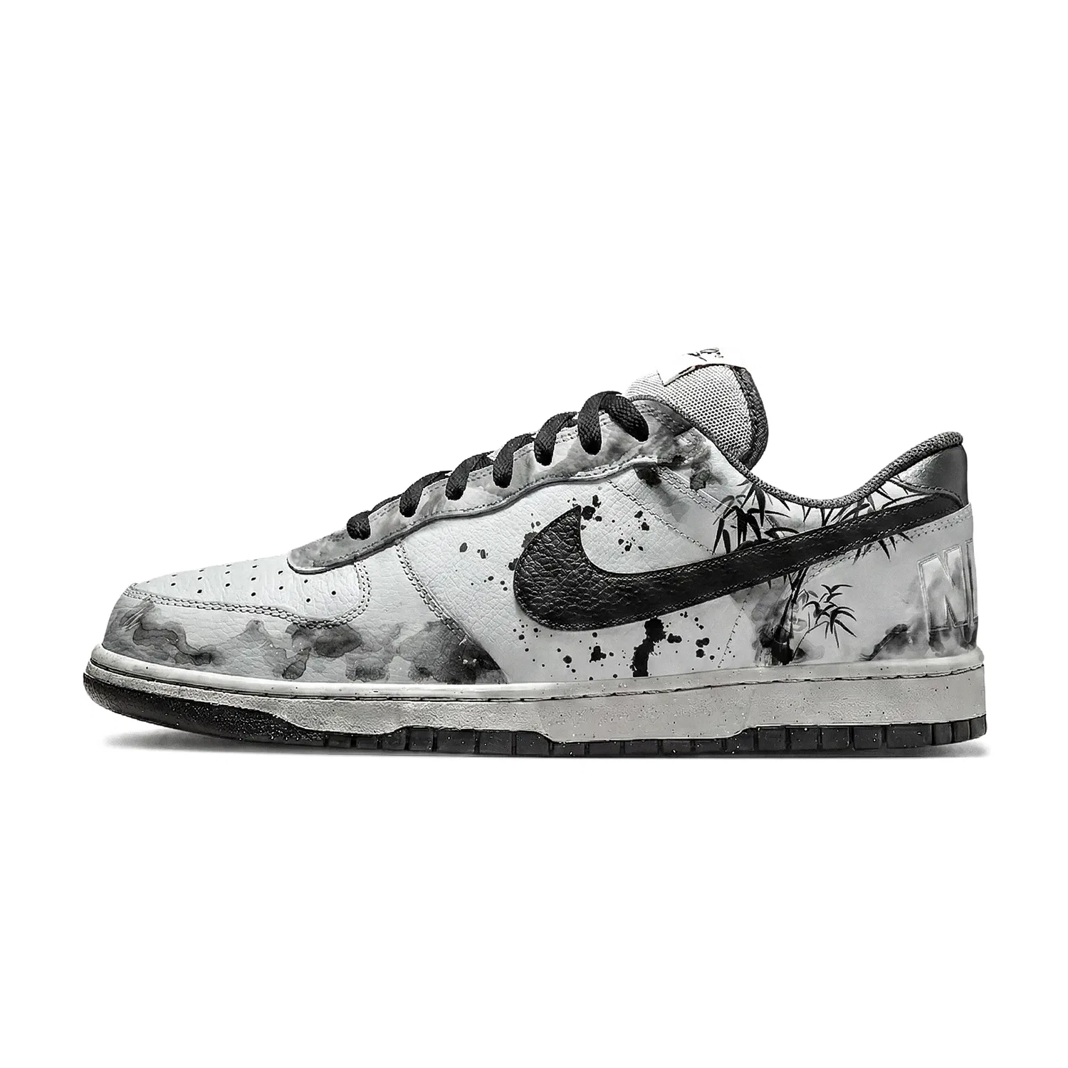 Кроссовки кожаные Nike Big Low серые