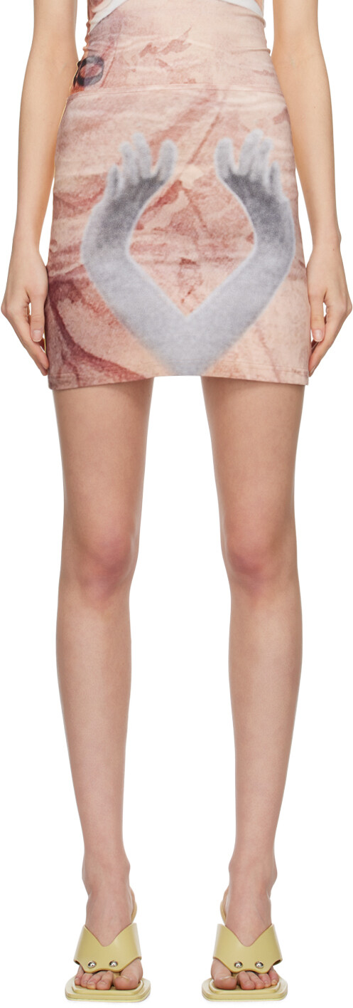 

SSENSE Эксклюзивная мини-юбка желто-бежевого цвета ELLISS