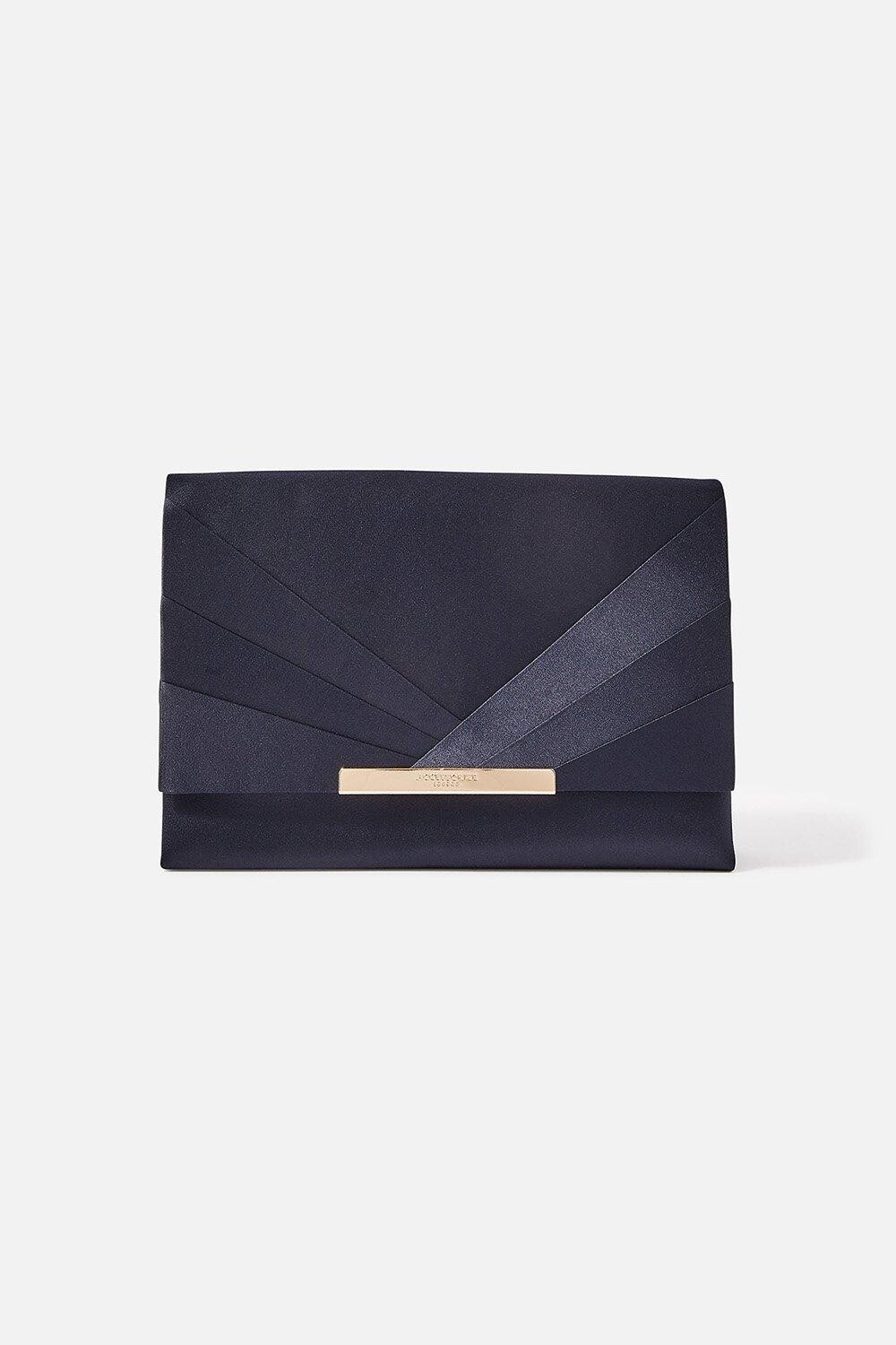 

Атласный складной клатч Accessorize, синий
