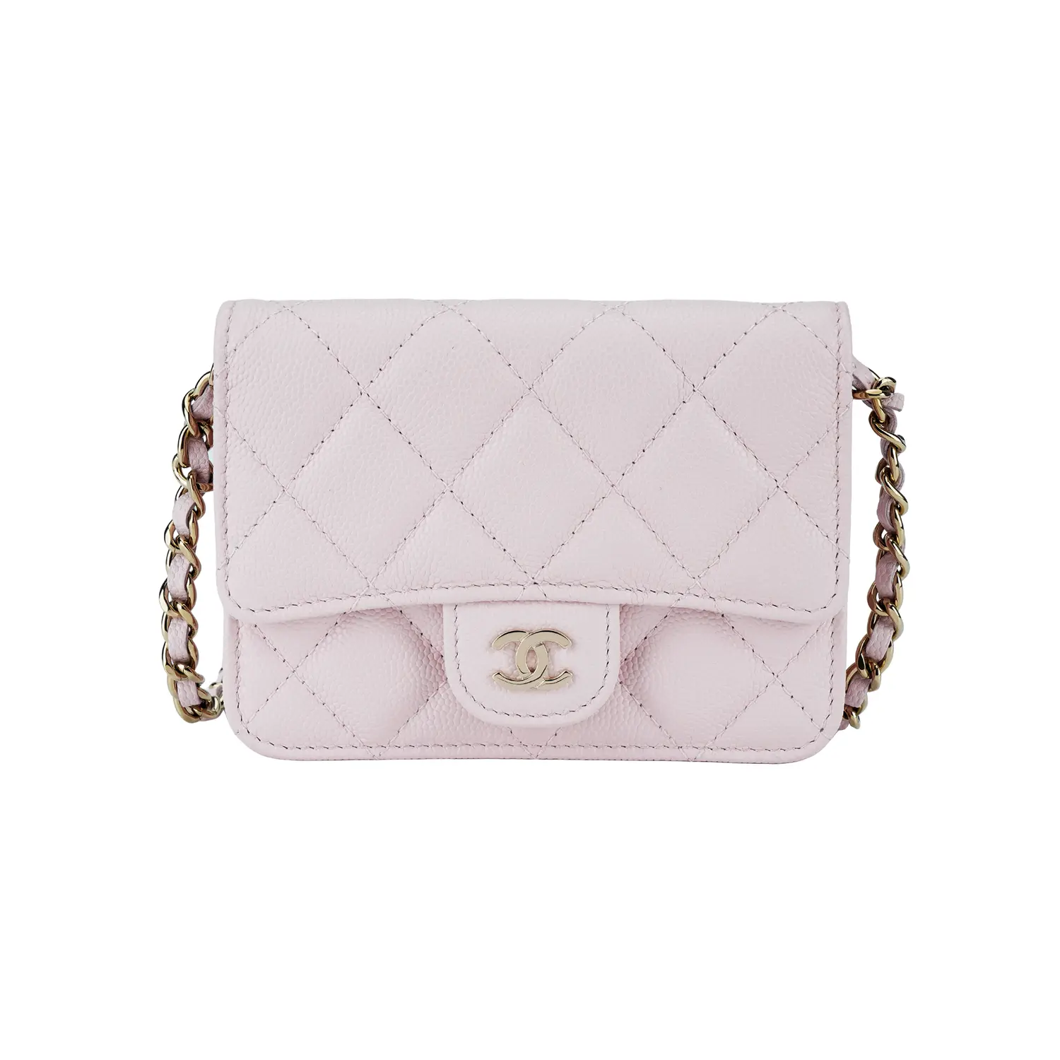 

CHANEL Весенне-летняя коллекция 2022 Вечерняя сумка из натуральной кожи Мини кошелечек Женская сумка через плечо Розовая поясная сумка