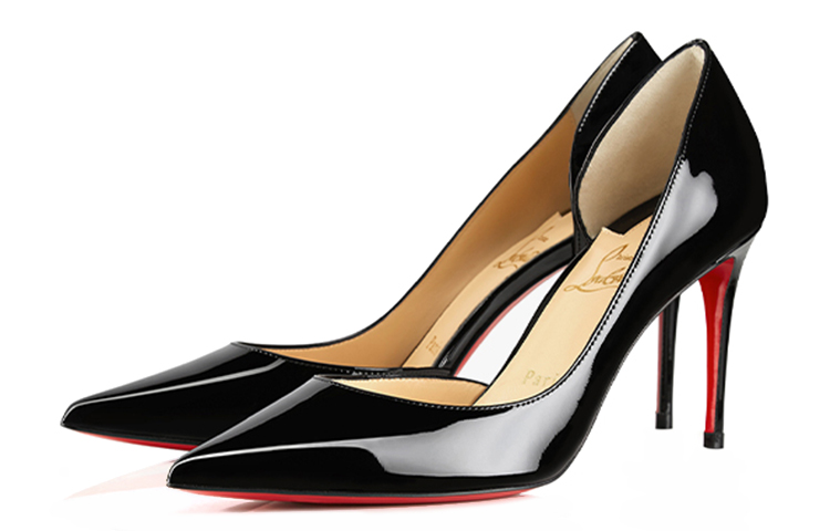 Туфли-лодочки Christian Louboutin на каблуке 85 мм из черной лаковой кожи — фото 4
