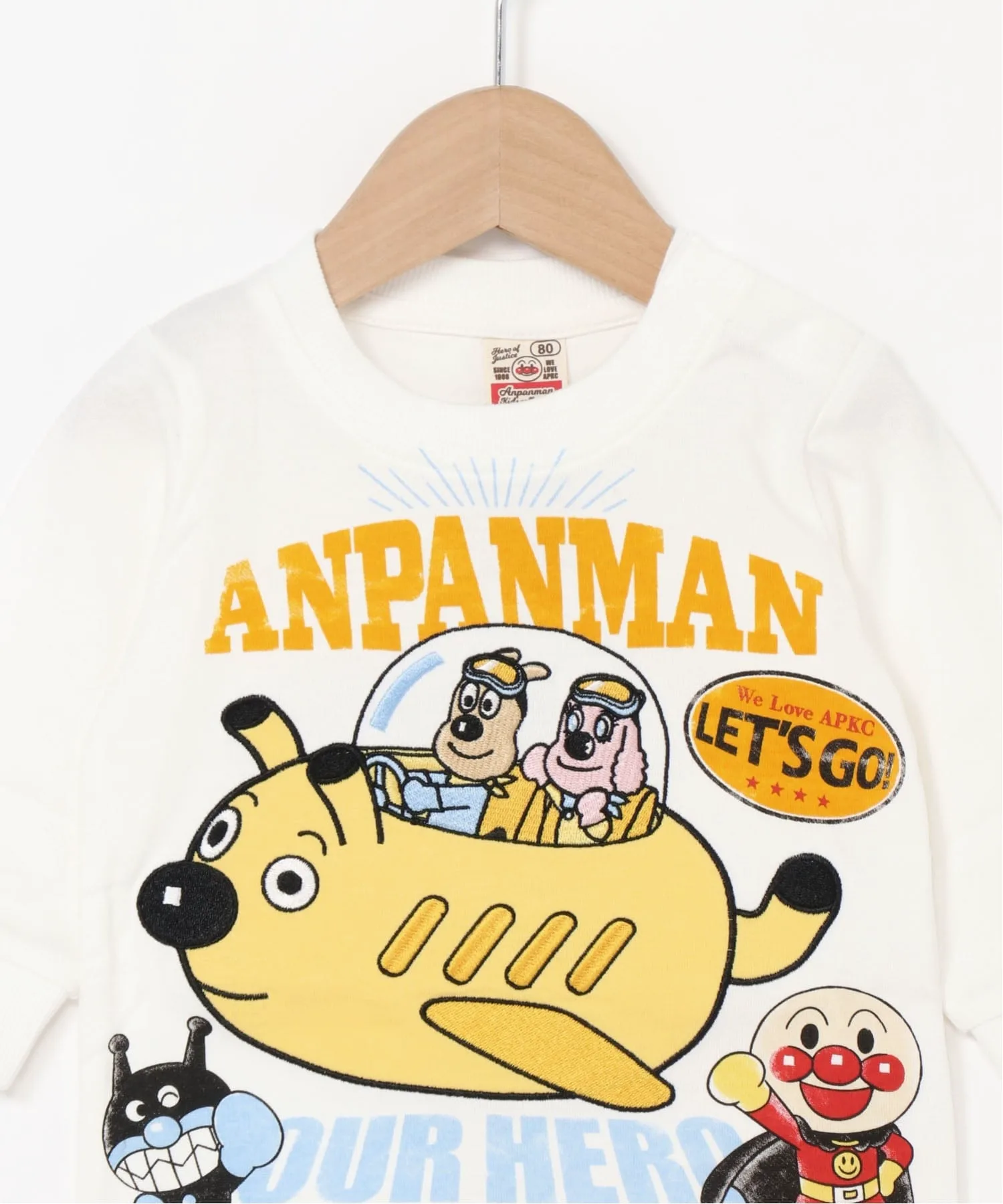 Футболка с длинным рукавом "Ведерко с сыром" Anpanman Kids Collection, Off-white — фото 4