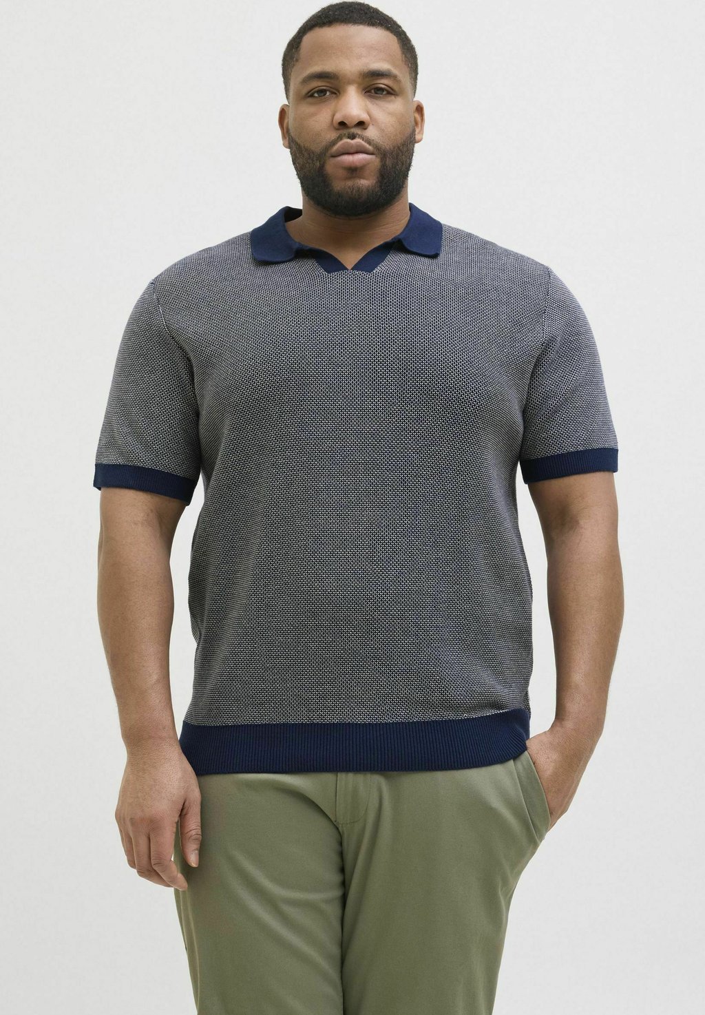 

Рубашка поло PLUS SIZE Jack & Jones, темно-синий